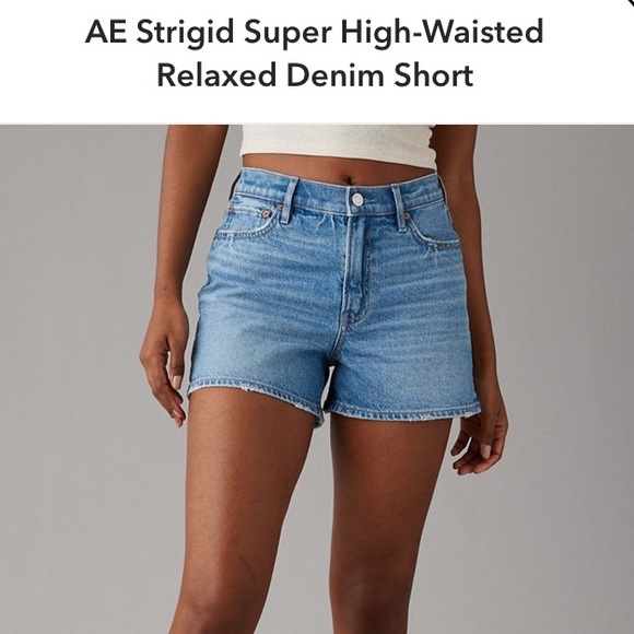 American Eagle Outfitters Pants - NWOT | AE | Strigid Super High-Waisted Relaxed Denim Short |Sz 10